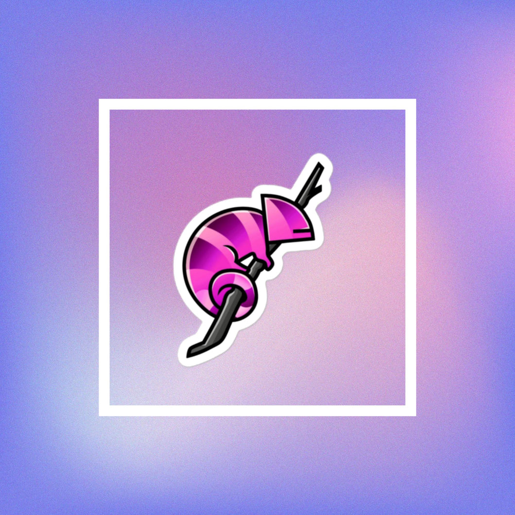 Pink Chameleon - Sticker